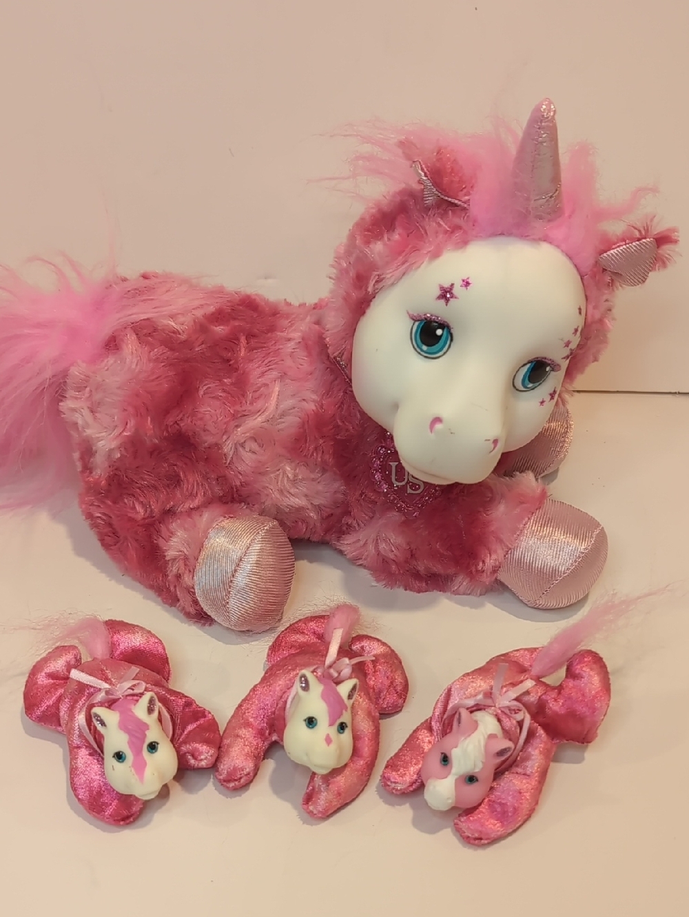 Unicorn Surprise Pink Unicorn Plush With 3 Babies